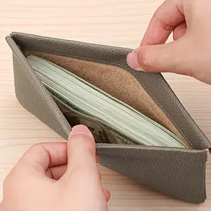 Self-Locking Long Wallet Set, Passport Case, Driver's License Holder, Earphone Organizer, Cash Sleeve, Makeup Bag, Women's Purse, Mini Wallet