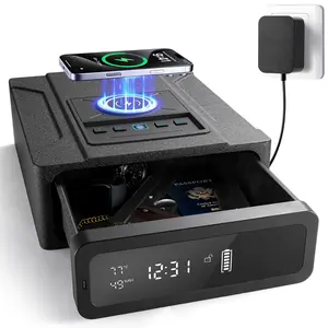 Rapid-Access Biometric Gun Safe featuring Wireless Charging, Auto-Open, Climate Monitor & LED Screen Quick