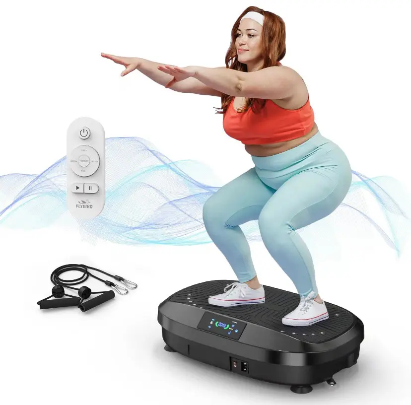Damkee Waver Vibration Plate for Home Fitness,SoftGym Power Vibration Plate 265 Lbs Capacity Full Whole Body Workout Vibration Platform