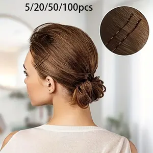 5/20/50/100pcs Mini Bobby Pins, Non-Slip Hair Clips for All Hair Types, Storage Box Included, Ideal for Women and Girls