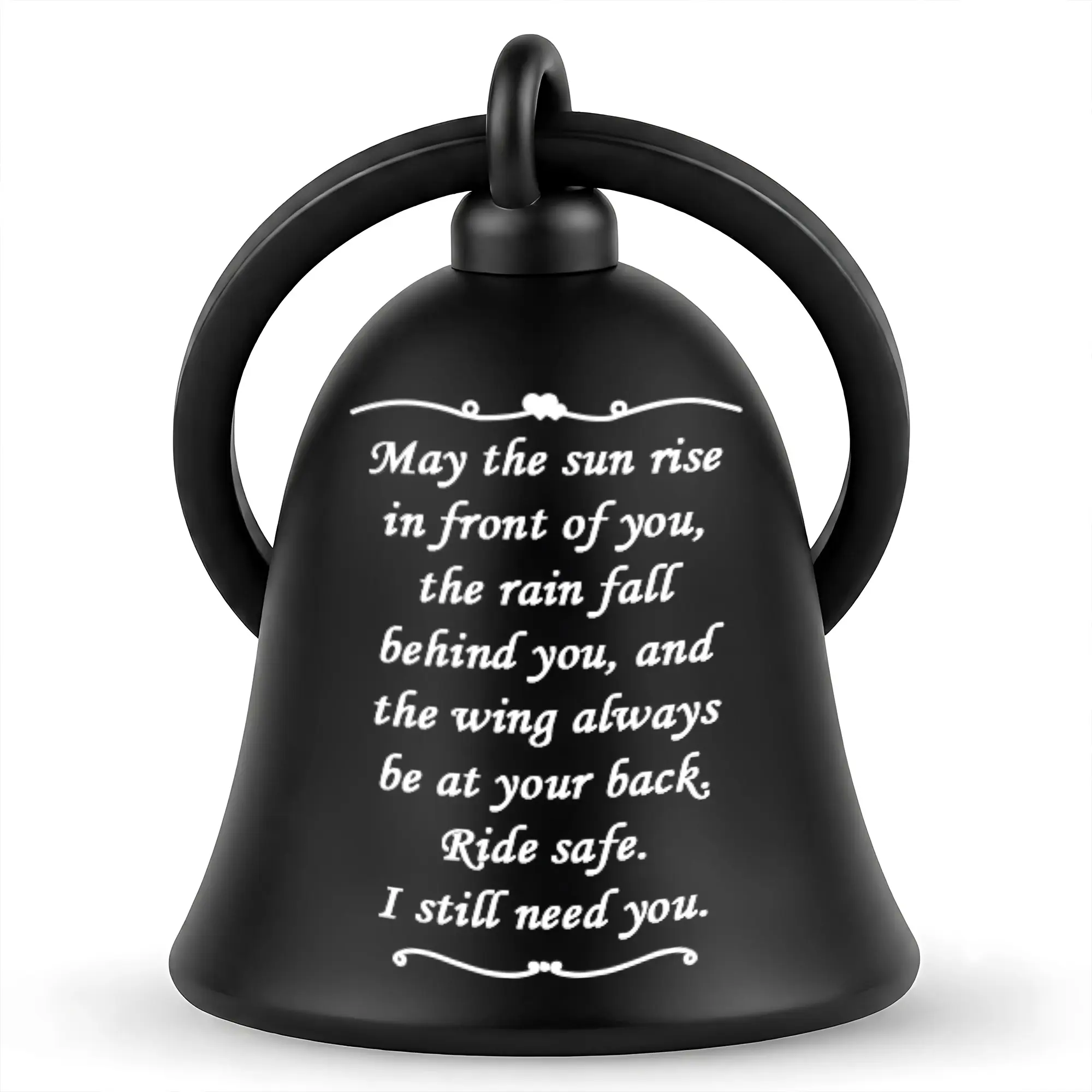 Guardian Bell | Ride Safe Motorcycle Bell Gift | May the Sun Rise Quote for Bikers
