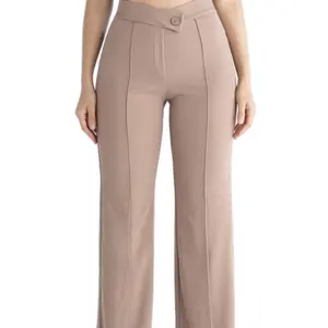 LUCY Trouser Pants Womenswear Zipper High Waisted Comfort Lady Women