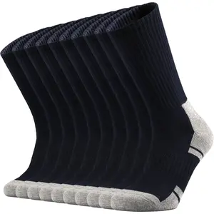Men's Cotton Cushion Crew Socks Moisture Wicking Breathable Thick Warm Thermal for Athletic Heavy Duty Work Boot