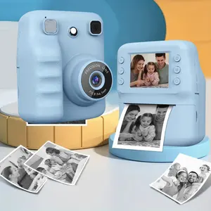 Children Instant Camera, 2.4'' LCD 48mp Digital Camera, HD/1080P, 32GB Memory Card & 5 Rolls Thermal Paper, Creative Photography Toy Gift