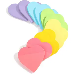 - Heart Sticky Notes, 2.85"x2.85", 12 Pads, 720 Sheets, Pastel Color, Heart Shaped Sticky Notes Bulk, Cute Self-Stick Note Pads,  for Office, School, , Study & Organization