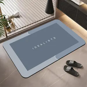 Bathroom Mat Soft Diatom Mud Absorbent Door Mat Non Slip Quick Drying Floor Mat for Bathroom Kitchen Entryway Laundry Room Shower Rug Indoor Entrance Muddy Area Water Absorbing Mat Home Decor