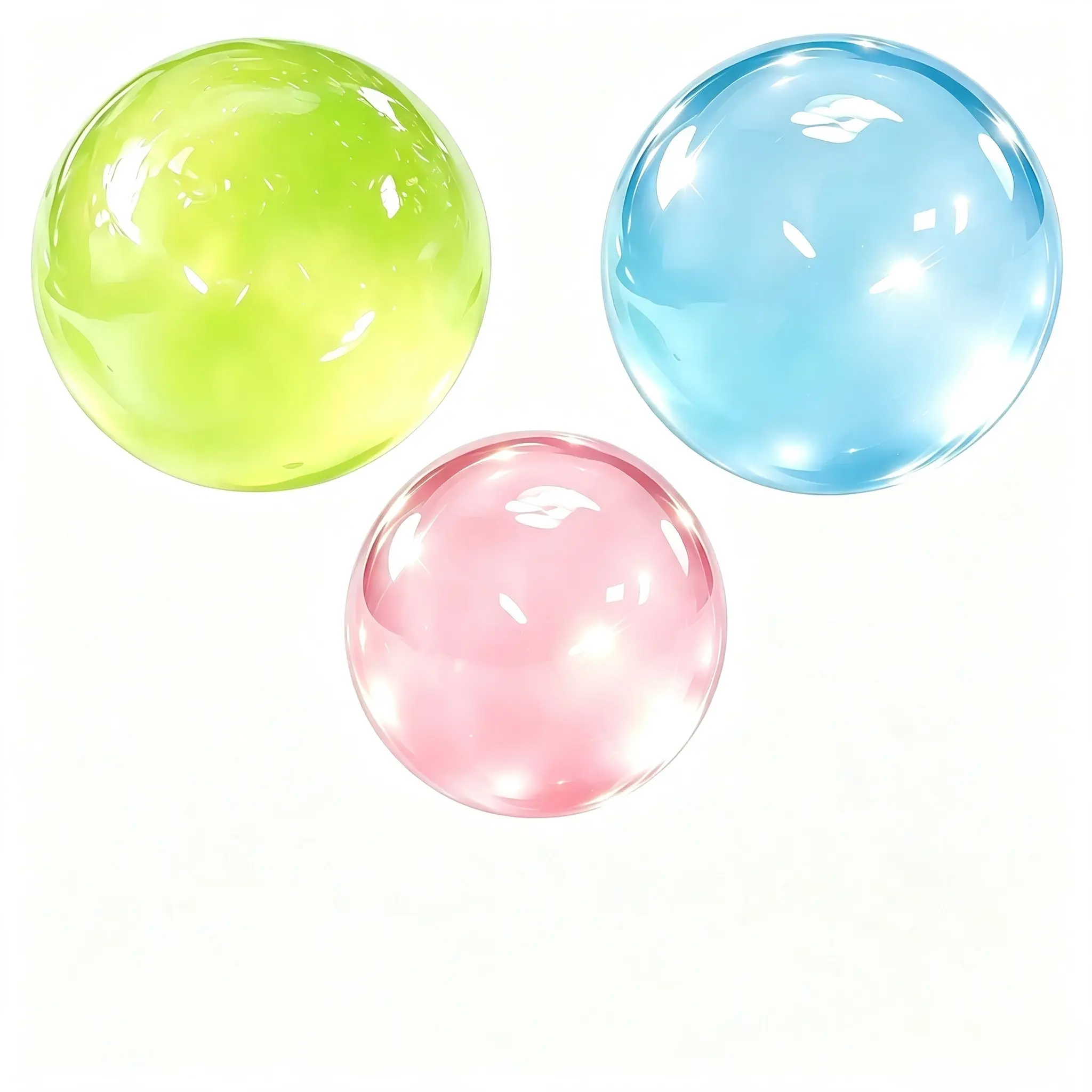 1Pcs/3Pcs Flexible Sensory Fidget Squeeze Ball | Crystal Clear Jelly Squishy Ball for Stress Relief
