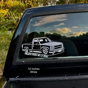 Viejita Pero No La Debo Truck Decal Sticker - Customizable for Cars, Trucks, SUVs, Glass Doors, Windows, Fridges - Available in Multiple Colors Vehicle Exterior Decoration