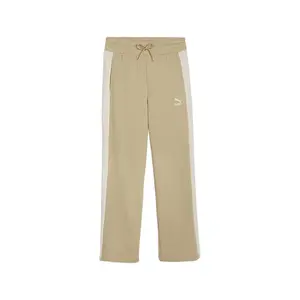 PUMA Womens Iconic T7 Straight Leg Pants Casual - Beige