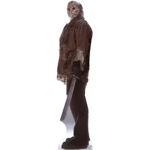 212 MAIN Jason Voorhees Heavy-Duty Cardboard Life-Size Photorealistic Stand-Up Figure with Front Cutout Design, Decorating Accessory for Living Room