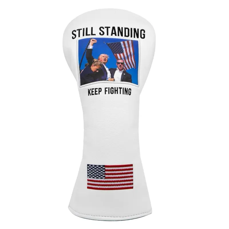 Trump Golf Headcover - Protective Design with Iconic Trump Logo, White Color, Lightweight & Durable Material, Easy to Use equipment