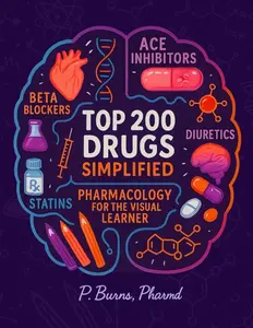 Top 200 Drugs Simplified: Pharmacology Coloring Book & Study Guide: Over 300+ pages of Clinical Pearls, Memory Aids, High-Yield Reviews for Medical, ... Technicians (NCLEX, PTCB, USMLE, NAPLEX)