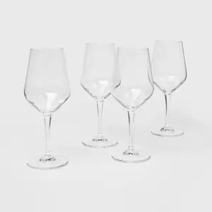 15oz 4pk Glass Atherton White Wine Glasses - Threshold 15oz 4pk Glass Atherton White Wine Glasses - Threshold