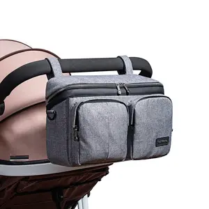 Sunveno Universal Stroller Organizer Bag, Detachable Shoulder Bag, Ideal for Baby Showers