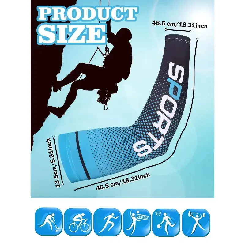 Compression Arm Sleeves Viral 5‑Pack Lightweight Arm Covers, 360°‑Stretch Quick‑Dry Cooling Fabric, UV‑Blocking Scar‑Concealing Sleeves, Can Serve As Bag‑Charm Accessory, Ideal for Cycling, Hiking and Daily Outdoor‑Sports Activities