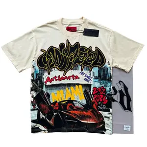 Mens Godspeed rocker Skeleton sports car print Tee Short sleeved T-shirt Black