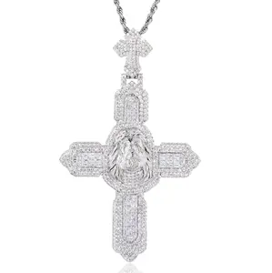 UCCIYO Jesus Avatar Pendant Lab-Created Moissanite Pendant Copper Moissanite Pendant  for Women Men Hip Hop Jewelry Gift【#CMP307】