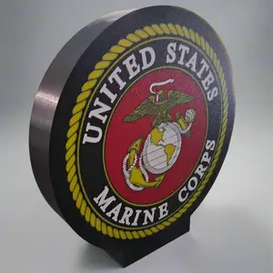 USMC United States Marines LED Light Box – Semper Fi 3D Printed Sign