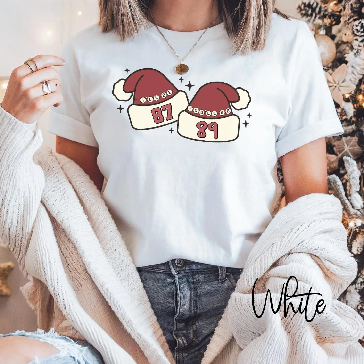 87 89 Tayvis Christmas t-shirt Christmas party shirt Kelce Swift 2024 Christmas Shirt Christmas pjs Mary Song gift for Swift fan TS shirt ZU