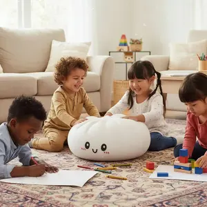 Super Soft Colorful Baozi Craft Figurine, Cute Silicone Desktop Party Decor, Realistic Baozi for Fun Friends' Playtime