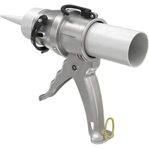 Compact 24:1 Caulking Gun - No Drip Caulk Gun - Patent - Lightweight Aluminum Frame - Works with all 10 oz Tubes
