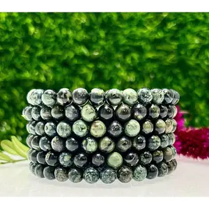 Wholesale 6 Pcs Natural Kambaba Jasper 6mm 7.5” Crystal Healing Stretch Bracelet