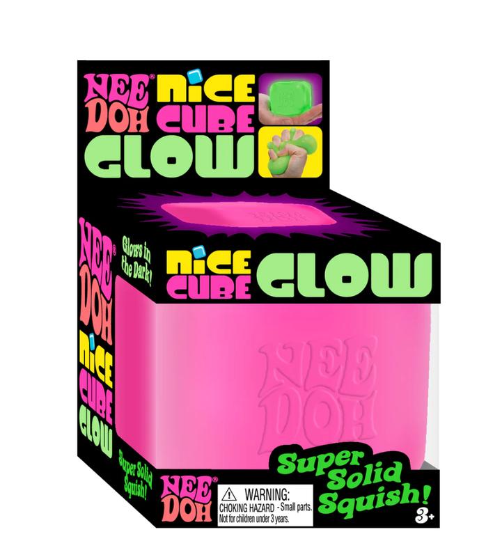 NeeDoh Nice Cube Glow Squishy Toy - Soft and Flexible Design for Kids