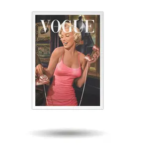 Marilyn monroe vogue poster, vogue wall art
