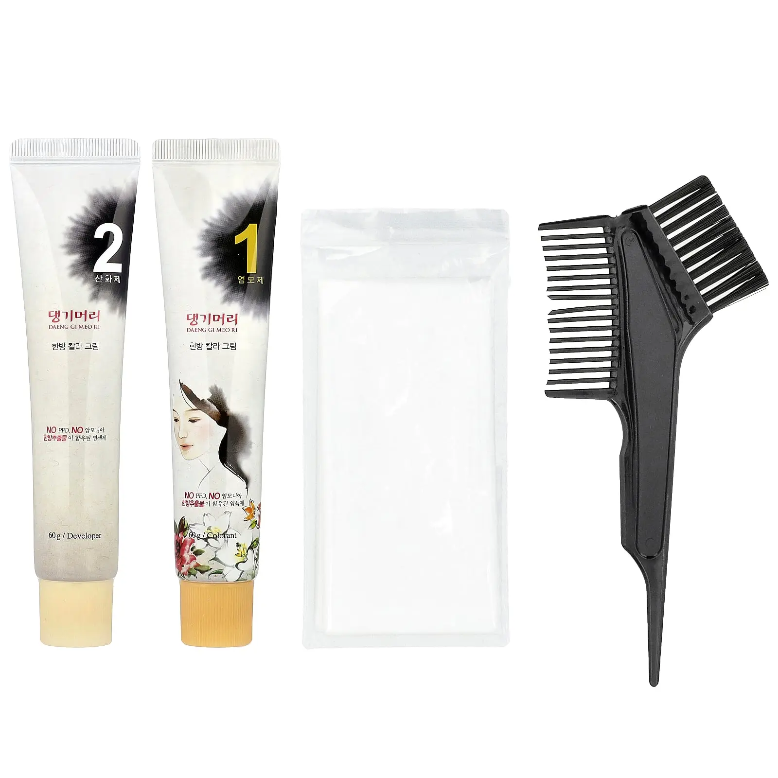 DAENG GI MEO RI Medicinal Herb Hair Color, Black, 1 Kit
