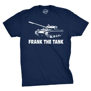 Frank The Tank T Shirt Army Funny Drinking Shirts Beer Joke Alcohol Humor Mens Funny T Shirts Cool Vintage Fashion T-Shirt Gift Classic Menswear Beer Apparel for Men Funny Movie Short Sleeve Novelty Tees for Navy