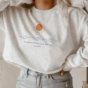 Christian Crewneck Christian Sweater Sunshine shirt God Sweatshirt Jesus Crewneck Ocean Inspired Style Beachy Shirt Christian Merch Clothes
