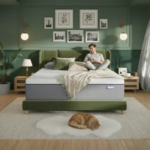 【Fully Removable】Fansace 10 inch Queen size gel memory foam mattress for Pressure Relief & Back Pain,Washable Breathable Cover mattress   night trial luxurious sleep  Breathable  gel memory foam mattress latex  mattress