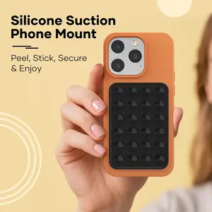 Suction Phone Holder for Hands-Free Use – Soft Touch Grip Stand for Mirror, Glass & Smooth Surfaces, Perfect for Filming, Gym & Travel