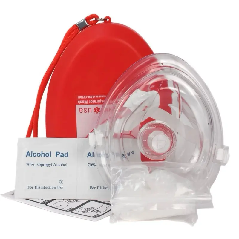 Eveready CPR Pocket Mask, Disposable 1-Way Valve Rescue Mask for First Aid Emergency Medical Use