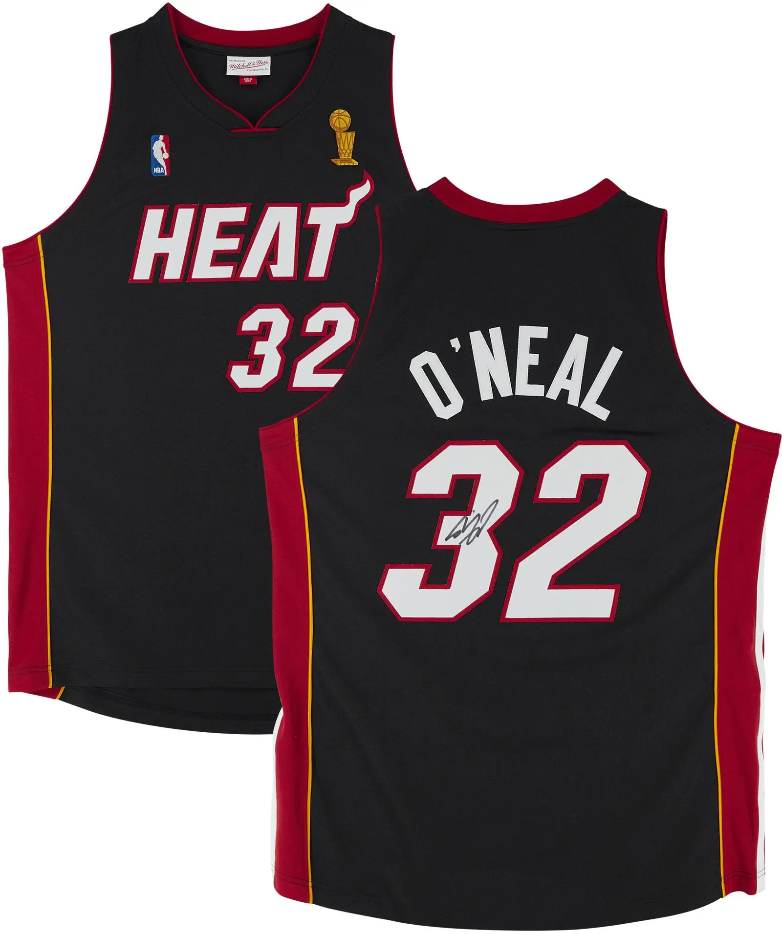 Shaquille O'Neal Miami Heat Autographed Mitchell & Ness Black with Trophy 2005-2006 Authentic Jersey - Fanatics Authentic Certified