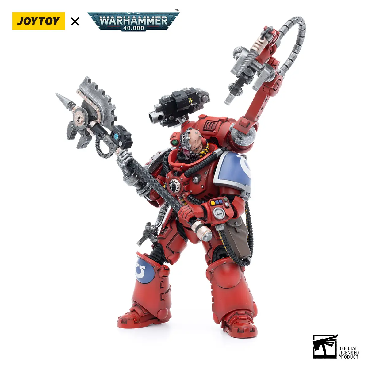 JOYTOY Official Licensed Warhammer 40000 1/18 Ultramarines Primaris Techmarine Figurine Collectible, Realistic Super Realistic Action Figure, Character Toy Collectibles JT3761, Figurine Collectibles