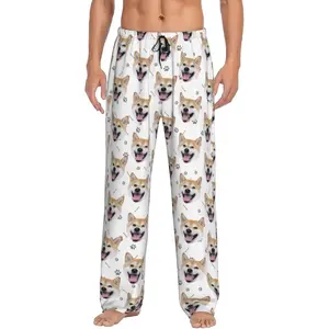 Custom Pajama Pants for Men & Women with Pet Face Photo | Personalized PJ Bottoms for Cat & Dog Lovers | Valentine's Day Gift Idea