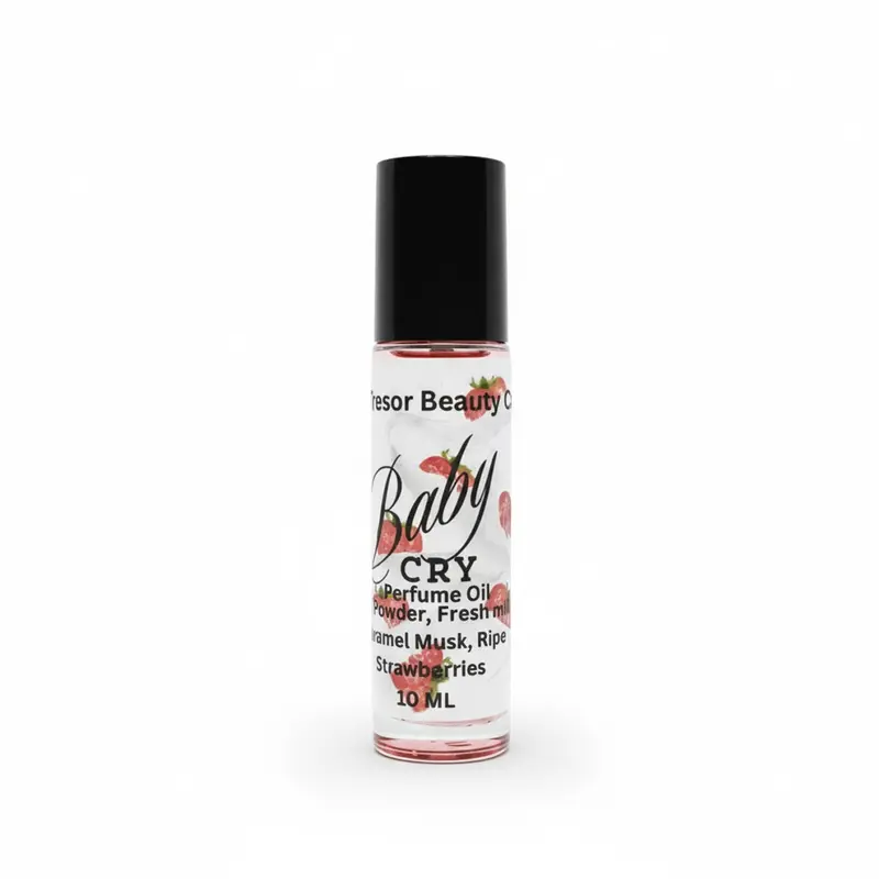 10 ML Scented Pink Powder Body Oil Roll-On - Natural Fragrance, Alcohol-Free, Vitamin A Moisturizing Luxury Care for Adults, All Skin Types (Beauty & Personal Care Bath & Body Massage Oil)