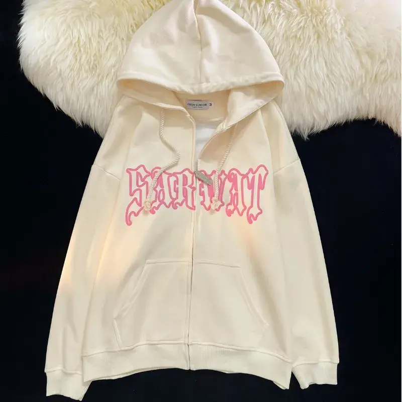 Blessyuki BROOKLYN Letter Printed Hoodies Women Clothing Fashion Simple Plus Size Autumn Winter Sweatshirt Female Pullover Y2k