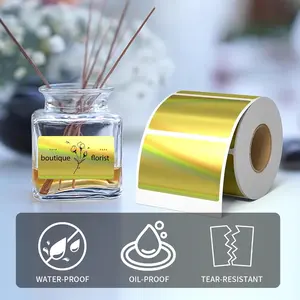 230 Round Thermal Labels Roll, 50x30mm Sticky Holographic Paper Compatible with Phomemo M110/m200/m220 Printers, Ideal for Holiday Greetings