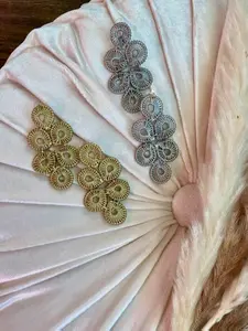 Florence Dangly Earrings - Ginger Drop Earrings with Threaded Design, Lightweight & Comfortable, Perfect for Daily Wear & Special Occasions