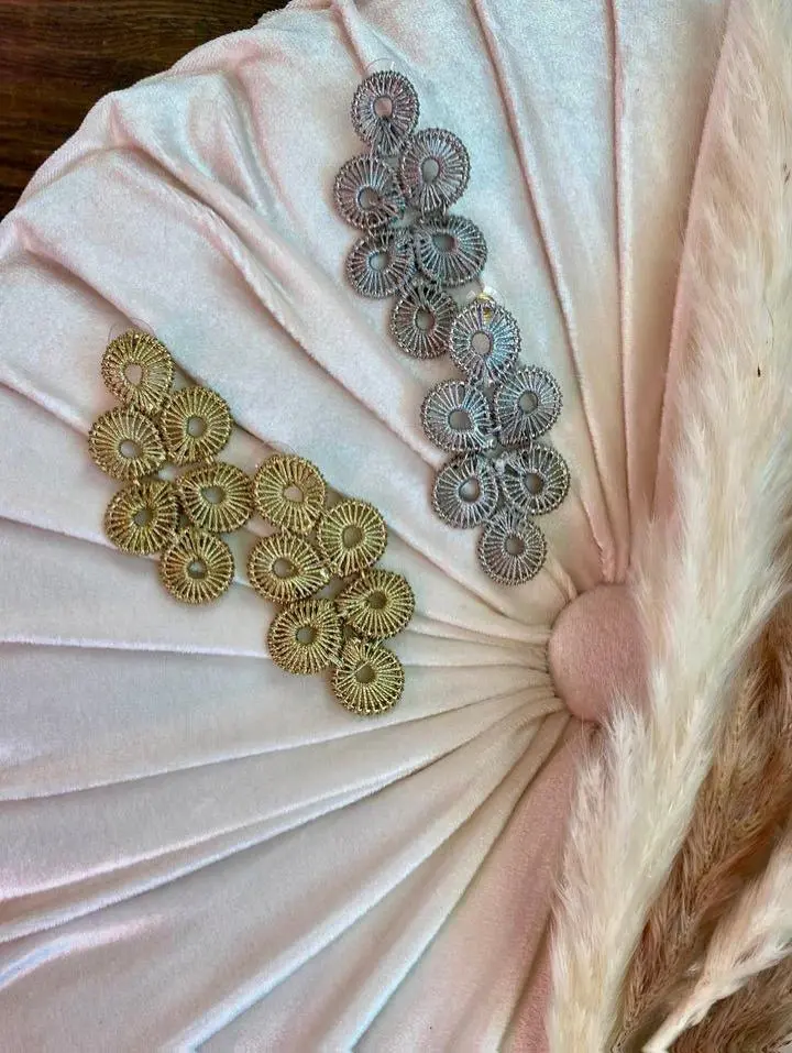 Florence Dangly Earrings - Ginger Drop Earrings with Threaded Design, Lightweight & Comfortable, Perfect for Daily Wear & Special Occasions