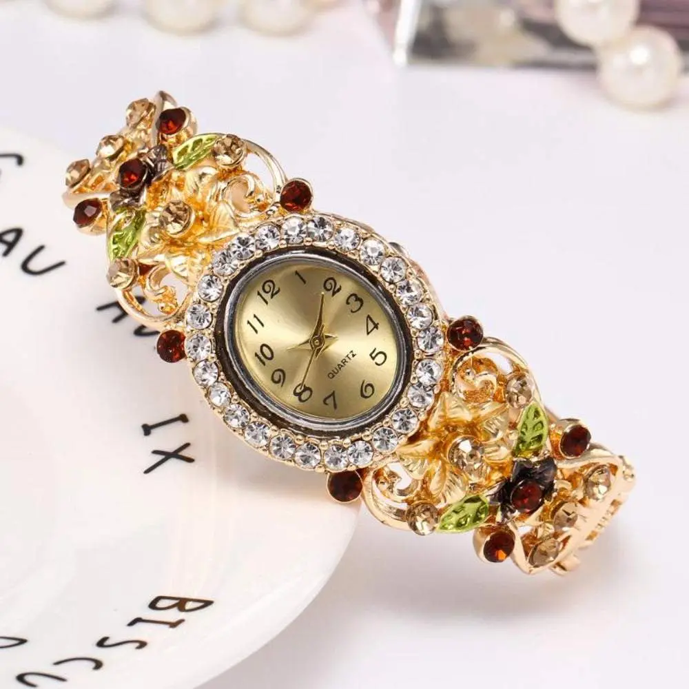 Flower Adorned Hollow Watch