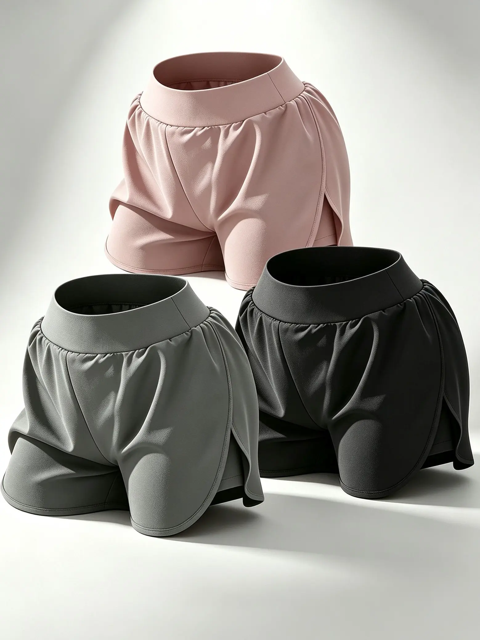 3PCS Women's Viral Athleisure 2-in-1 Sports Shorts, Quick Dry Anti-Exposure Training Shorts, Wide Band Tummy Compression Butt Sculpt Shorts for Gym Jogging Outdoor Casual Outfits summery vibe