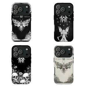 Sleep T0ken Dark Art Series | Moth & Reaper Phone Case,Compatible for iPhone 16 15 14 13 12 11 17Pro Max,for Samsung S25 S24 S23 S22 Ultra,Durable Dual-Layer design phone cover,Perfect Gift for Her