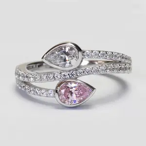 Non-natural Crystal Multi-layer Ring - Fashionable Teardrop-shaped Arm Design Jewelry Accessory unique