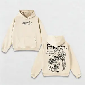 Frieren Beyond Journey’s End  & Tee Washed, Vintage Washed Heavy Cotton Oversized Anime Manga  T-Shirt Set, Retro Unisex Streetwear Graphic Top, Fantasy Healing,  Anime unknown pathfinder uniform comfy hoodie  clothing men utah outfit new flamingo merch