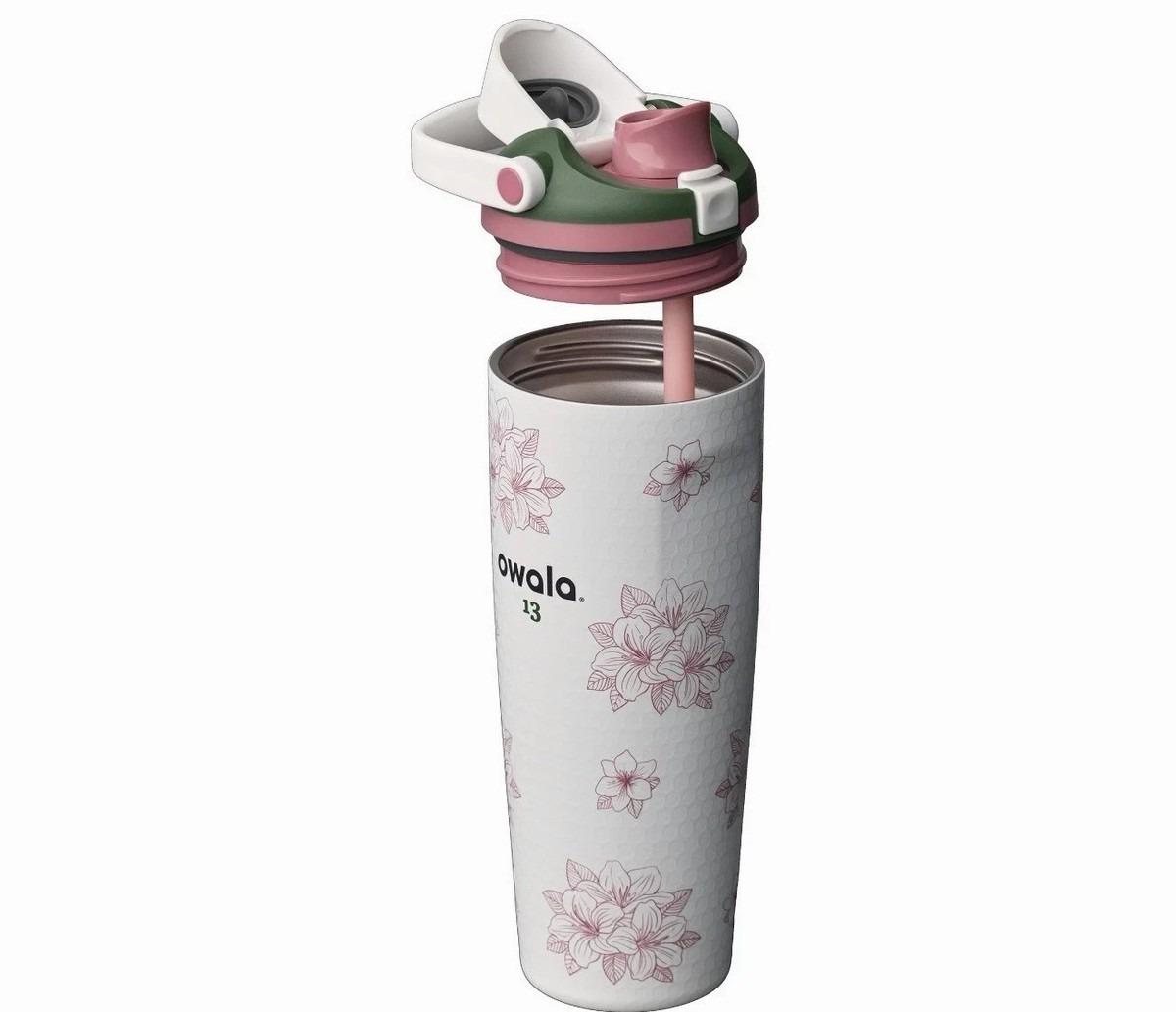 Owala FreeSip Azalea 13 30oz Floral Water Bottle | Limited Edition Insulated Stainless Steel Tumbler Leak Proof Reusable Travel Cup Gift for Women
