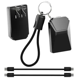 Dreamda On-the-Go Charger Keychain - Short Cable Emergency Charger For Runners