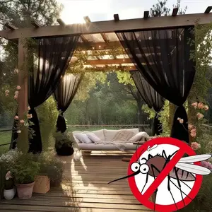 Transparent Mosquito Net Curtains Set of 2, Perfect for Weddings Parties Birthdays Outdoor Pavilions, Polyester Blend Photo Backdrop Props